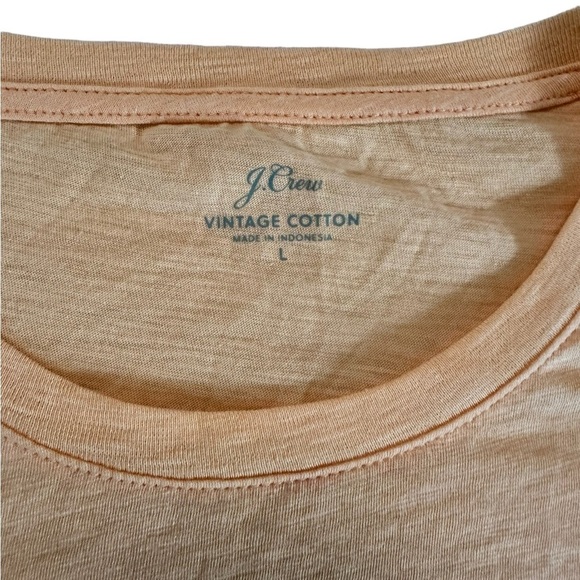 J. Crew 100% Cotton Peach Orange Short Sleeve Tee Size L - Picture 10 of 17